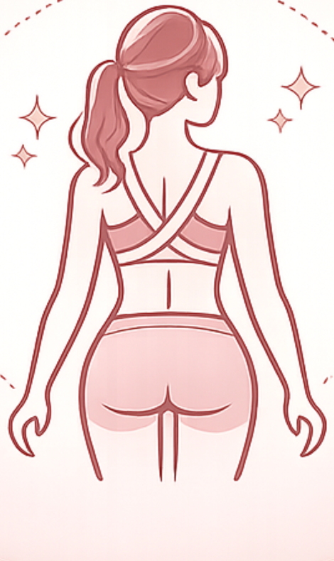後ろ姿のイラスト